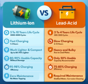 Lithium-ion vs Lead-acid Battery Which is Better