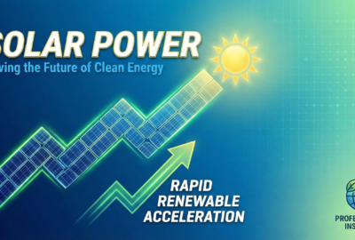 Solar Power in Rapid Renewable Acceleration showcasing rooftop solar panels, solar farm, EV charging and clean energy transition in India